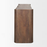 Tammar Brown Wood 4-Door Sideboard from Mercana - Luna Furniture