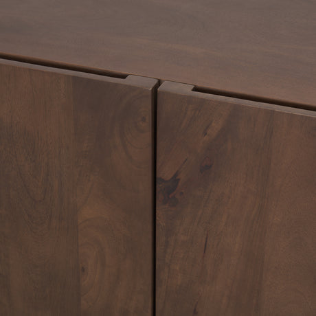 Tammar Brown Wood 4-Door Sideboard from Mercana - Luna Furniture