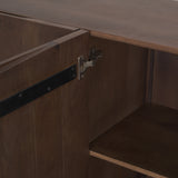 Tammar Brown Wood 4-Door Sideboard from Mercana - Luna Furniture