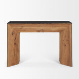 Tabor Natural Wood w/ Black Oak Waterfall Console Table from Mercana - Luna Furniture