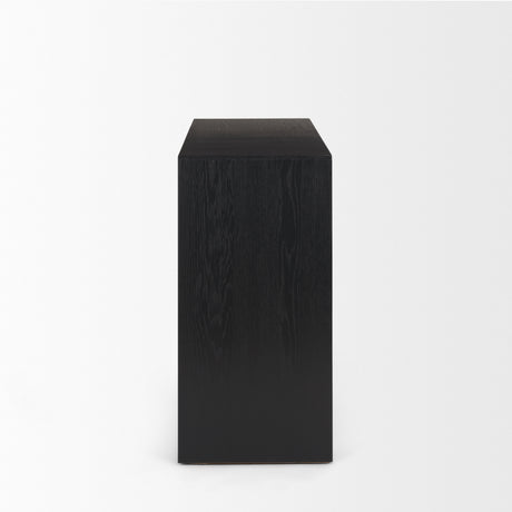 Tabor Natural Wood w/ Black Oak Waterfall Console Table from Mercana - Luna Furniture
