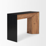 Tabor Natural Wood w/ Black Oak Waterfall Console Table from Mercana - Luna Furniture