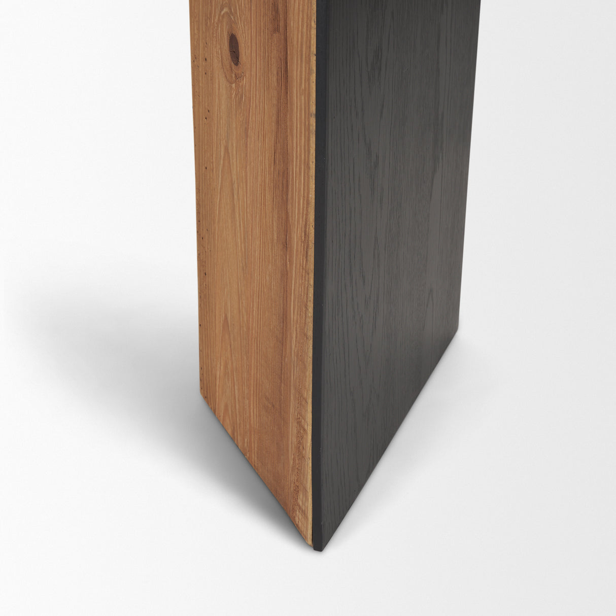 Tabor Natural Wood w/ Black Oak Waterfall Console Table from Mercana - Luna Furniture