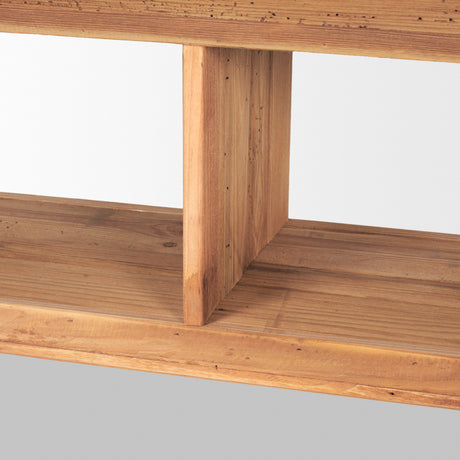 Tabor Natural Wood w/ Black Oak Waterwall Media Console from Mercana - Luna Furniture