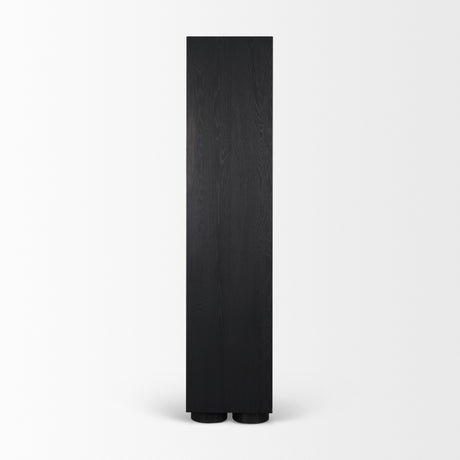 Tabor Natural Wood w/ Black Oak Frame Bookcase from Mercana - Luna Furniture
