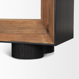 Tabor Natural Wood w/ Black Oak Frame Bookcase from Mercana - Luna Furniture