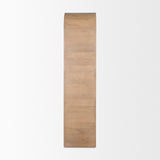 Sorina Reverse Fluted Light Brown Wood Curio Cabinet from Mercana - Luna Furniture