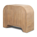 Sorina Reverse Fluted Light Brown Wood Accent Cabinet from Mercana - Luna Furniture