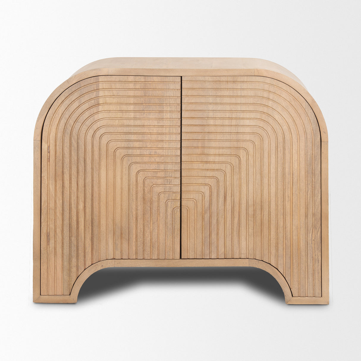 Sorina Reverse Fluted Light Brown Wood Accent Cabinet from Mercana - Luna Furniture