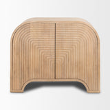 Sorina Reverse Fluted Light Brown Wood Accent Cabinet from Mercana - Luna Furniture