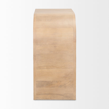 Sorina Reverse Fluted Light Brown Wood Accent Cabinet from Mercana - Luna Furniture