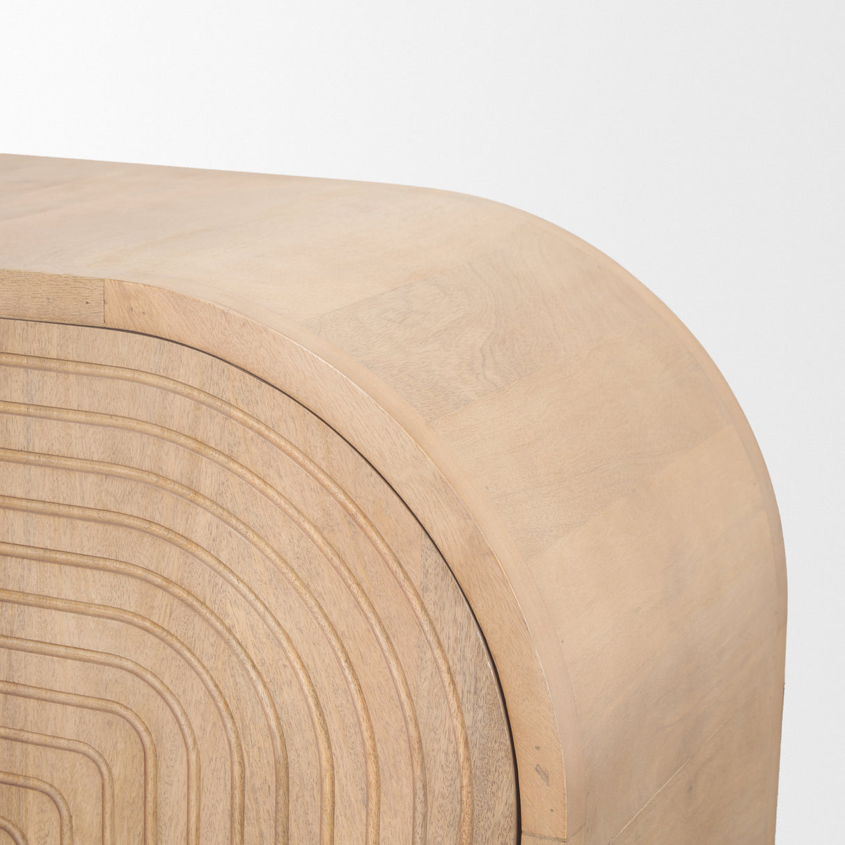 Sorina Reverse Fluted Light Brown Wood Accent Cabinet from Mercana - Luna Furniture