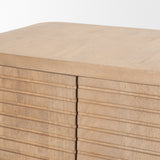 Sorina Reverse Fluted Light Brown Wood Accent Cabinet from Mercana - Luna Furniture