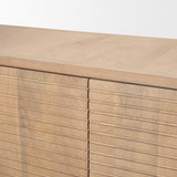 Sorina Reverse Fluted Light Brown Wood Sideboard from Mercana - Luna Furniture
