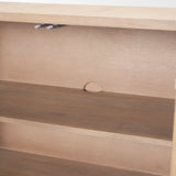 Sorina Reverse Fluted Light Brown Wood Sideboard from Mercana - Luna Furniture