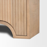 Sorina Reverse Fluted Light Brown Wood Sideboard from Mercana - Luna Furniture