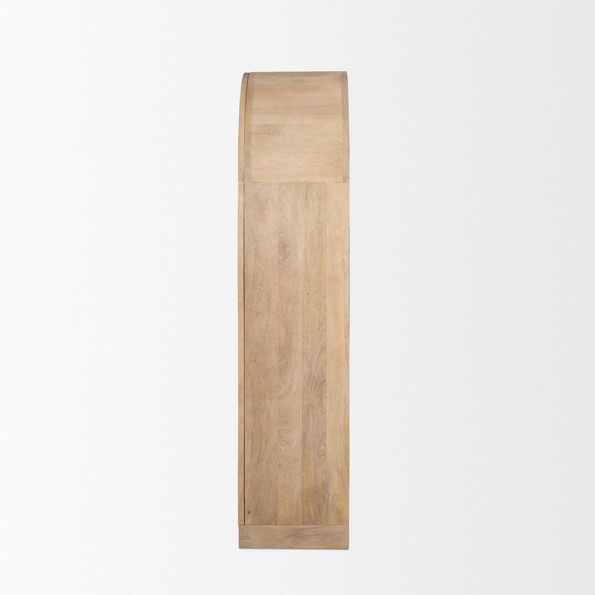 Suri Light Brown Wood W/Glass Doors Arched Curio Cabinet from Mercana - Luna Furniture