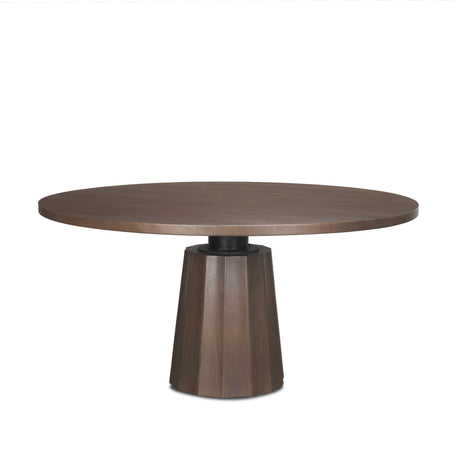 Swanson 60" Dark Brown Wood Round Pedestal Dining Table from Mercana - Luna Furniture