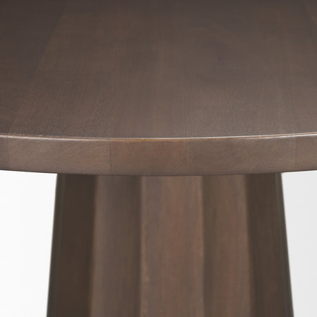 Swanson 60" Dark Brown Wood Round Pedestal Dining Table from Mercana - Luna Furniture