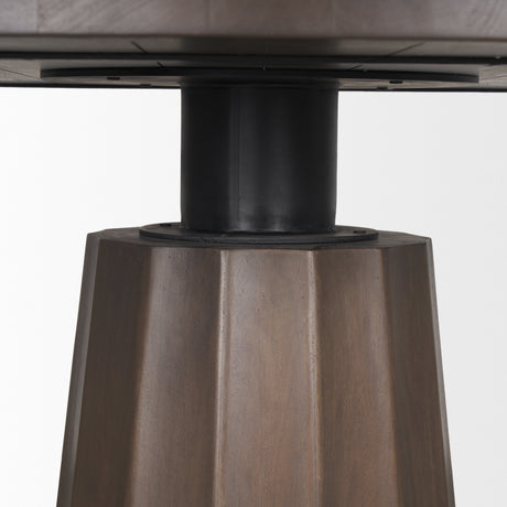 Swanson 60" Dark Brown Wood Round Pedestal Dining Table from Mercana - Luna Furniture