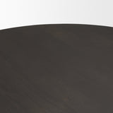 Tarro 60" Round Textured Espresso Wood w/ Geometrical Base Dining Table from Mercana - Luna Furniture