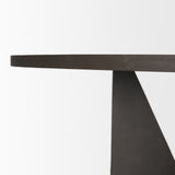 Tarro 60" Round Textured Espresso Wood w/ Geometrical Base Dining Table from Mercana - Luna Furniture