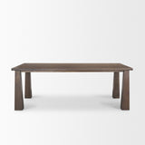 Wolcott Rectangular Dark Brown Solid Wood Dining Table from Mercana - Luna Furniture