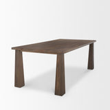 Wolcott Rectangular Dark Brown Solid Wood Dining Table from Mercana - Luna Furniture
