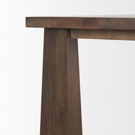 Wolcott Rectangular Dark Brown Solid Wood Dining Table from Mercana - Luna Furniture