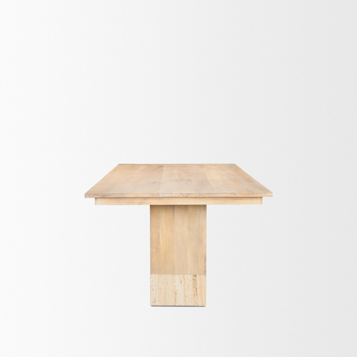 Shivon 84" Rectangular Light Brown Mango Wood W/ Travertine Dining Table from Mercana - Luna Furniture