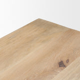 Shivon 94" Light Brown Mango Wood W/ Travertine Dining Table from Mercana - Luna Furniture