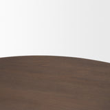 Shima Round Dark Brown Wood W/Arched Legs Coffee Table from Mercana - Luna Furniture