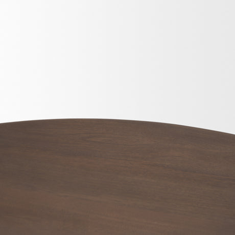Shima Round Dark Brown Wood W/Arched Legs Coffee Table from Mercana - Luna Furniture