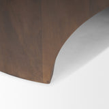 Shima Round Dark Brown Wood W/Arched Legs Coffee Table from Mercana - Luna Furniture