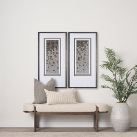 Broken Puzzle I by Mercana Studio a Hand Embellished Textured Framed Art Print Matted under Glass from Mercana - Luna Furniture