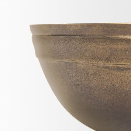 Tomiko Decorative Brass Finished Cast Aluminum Round Bowls from Mercana - Luna Furniture