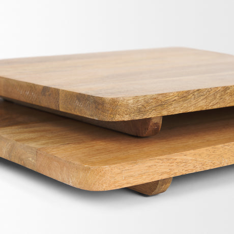 Khana Natural Solid Wood Square Serving Boards from Mercana - Luna Furniture
