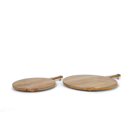 Karana Natural Solid Wood Round Serving Boards from Mercana - Luna Furniture