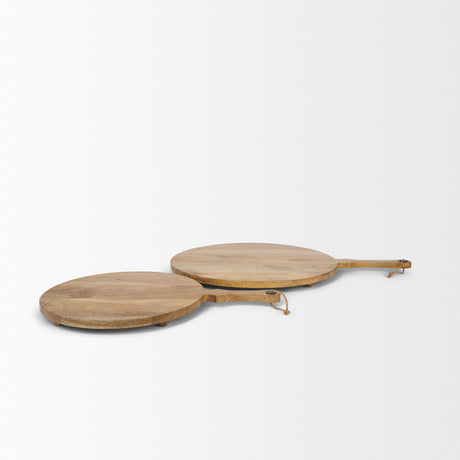 Karana Natural Solid Wood Round Serving Boards from Mercana - Luna Furniture