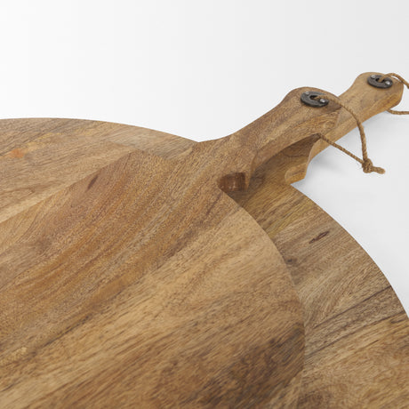Karana Natural Solid Wood Round Serving Boards from Mercana - Luna Furniture