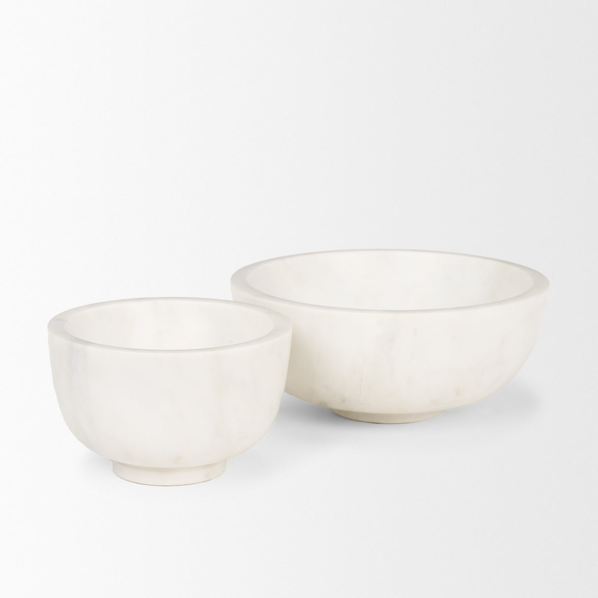 Katora Small Premium Solid White Marble Bowl from Mercana - Luna Furniture