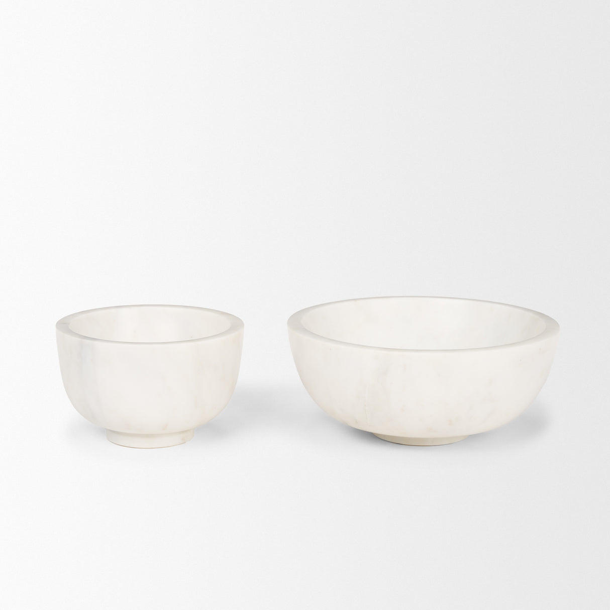 Katora Small Premium Solid White Marble Bowl from Mercana - Luna Furniture