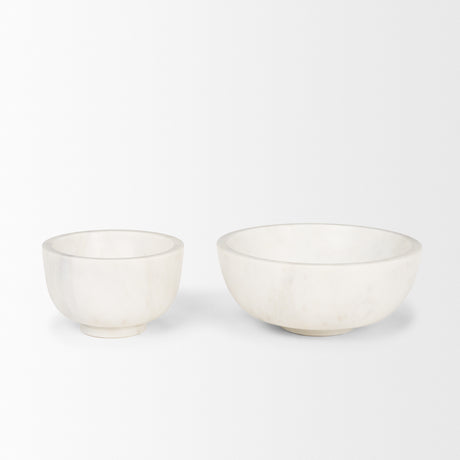 Katora Small Premium Solid White Marble Bowl from Mercana - Luna Furniture