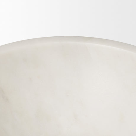 Katora Large Premium Solid White Marble Bowl from Mercana - Luna Furniture