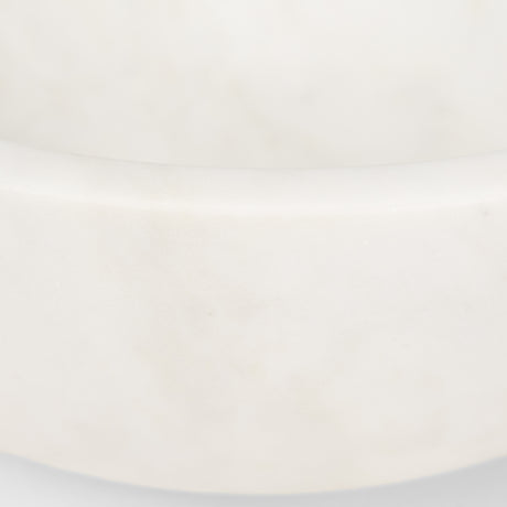Katora Large Premium Solid White Marble Bowl from Mercana - Luna Furniture