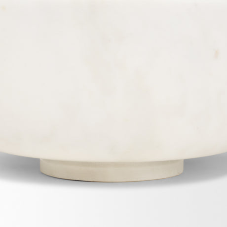 Katora Large Premium Solid White Marble Bowl from Mercana - Luna Furniture