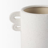 Dylan Small Textured Off White w/ Handles Ceramic Vase from Mercana - Luna Furniture