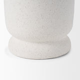 Dylan Small Textured Off White w/ Handles Ceramic Vase from Mercana - Luna Furniture