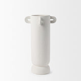 Dylan Tall Textured Off White w/ Handles Ceramic Vase from Mercana - Luna Furniture