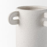 Dylan Tall Textured Off White w/ Handles Ceramic Vase from Mercana - Luna Furniture